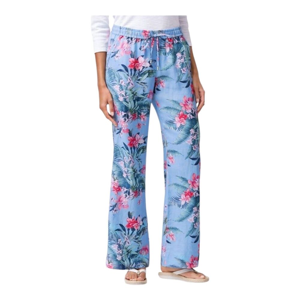 TOMMY BAHAMA Madeira Blooms Linen‎ Easy Pants MEDIUM